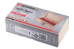 Набір фрез кінцевих по дереву з підшипником та без Intertool (у наборі 6 шт.) HT-0072 - мініатюра 7