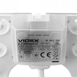 LED модуль для світильників 20W VIDEX VL-MLC-20C 3000-4000-6500K - мініатюра 9