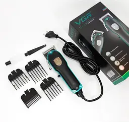 Машинка для стрижки VGR V-123 дротова машинка для стриження з 4 насадками для чоловіків 10 Вт Чорний - мініатюра 2