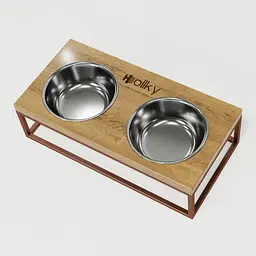 Hollky Base M — миски на підставці для середніх собак та великих котів (2 × 0,95 л) - мініатюра 4
