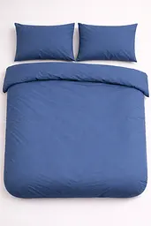 Підковдра на блискавці Ecotton полуторний 150х215 см фланель з бавовни Blue синій (24376)
