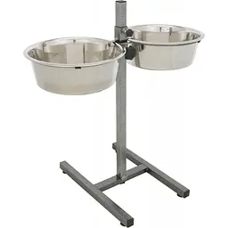 Стойка з мисками для собак Trixie 2 x 4,5 л / 28 см, h=60 см