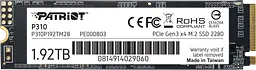 SSD M.2 накопичувач Patriot P310 1.92TB (P310P192TM28)