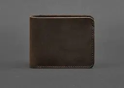 Чоловіче шкіряне портмоне 4.1 (4 кишені) темно-коричневе