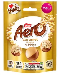 Шоколадні цукерки Aero Bubbles Caramel Flavoured Chocolate 92г