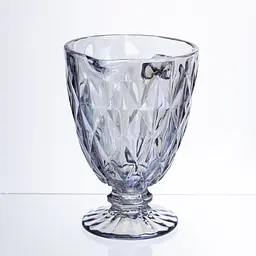 Глечик для напоїв Yiwu скляний HP-19-273 Diamond Blue 1л тонований з алмазним огранюванням синій - мініатюра 3