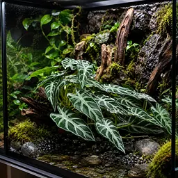 Штучна рослина Hobby Calathea 2 40x20 см (37715) для тераріуму, акватераріуму та палюдаріуму - мініатюра 3