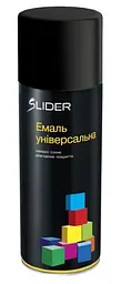 Фарба аерозольна емаль SLIDER RAL 9005 Глибокий чорний глянець 400мл