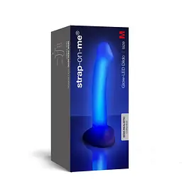 Ділдо, що світиться Strap-On-Me Glow-LED Dildo Purple M - мініатюра 3