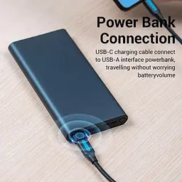 Перехідник Vention USB 2.0 Male to USB-C Female Adapter Black PVC Type (CDWB0) - мініатюра 5