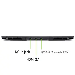Acer Ноутбук Acer Nitro V 16S ANV16S-71 16" WQXGA IPS, Intel 9-270H, 32GB, F1TB, NVD5070-8, Lin, чорний - мініатюра 3