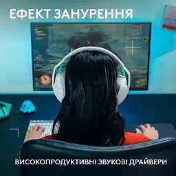 Гарнітура Logitech G321 Lightspeed White (981-001569) - мініатюра 6