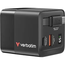 Зарядний пристрій Verbatim GaN 65 W 2 ports (USB-C/1xUSB-A) (32217) - мініатюра 1