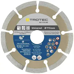 Набір відрізних алмазних дисків Trotec 110/115 х 22.23 х 1.2 мм (DAS302830) - мініатюра 3