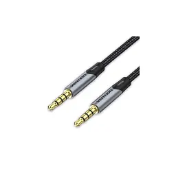 Кабель мультимедійний 3.5mm M to 3.5mm M 0.5m (4pin) gray Vention (BAQHD)