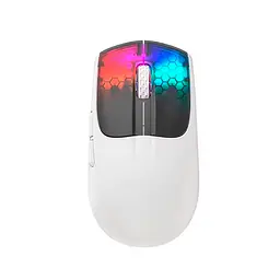 Миша бездротова Aattack SHARK X5 з акумулятором та підсвічуванням 2,4G+Bluetooth White - мініатюра 2