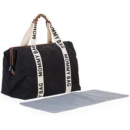 Сумка Childhome Mommy bag Signature - Canvas Black, чорна (CWMBBSCBL) - мініатюра 3