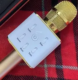 Портативний караоке мікрофон з підтримкою Bluetooth Q7 к7 2 динаміка бездротове dm karaoke ws 858 - мініатюра 8