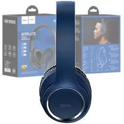 Навушники бездротові Hoco Journey Bluetooth Hi-Res W28 сині - мініатюра 3