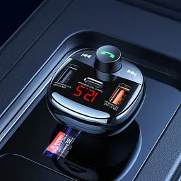 АЗП з FM-модулятором REMAX Lodi Series All-in-One 54.5W PD+QC 2A+1C Fast Car Charge RCC331 Black - мініатюра 3