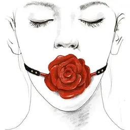 Розкішний кляп у вигляді троянди Zalo - Rose Ball Gag - мініатюра 4