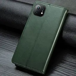 Шкіряний чохол-книжка GETMAN Gallant (PU) для Xiaomi Mi 11 Зелений - мініатюра 6