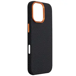 Чохол до мобільного телефона Armorstandart LikeCarbon2 SE MagCase Apple iPhone 17 Kevlar Black Orange (ARM89163) - мініатюра 3