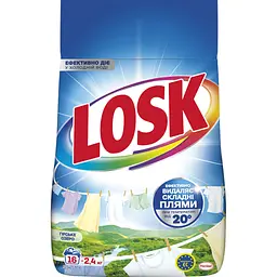Пральний порошок Losk Автомат для білих та світлих речей Гірське озеро 2.4 кг (9000101805390)
