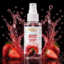 Лубрикант Boys Of Toys MyLove Aroma Series IntimMassage Strawberry 2в1 та масажний гель, 50 мл - мініатюра 2