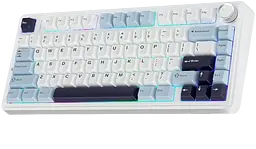 Клавіатура бездротова Aula F75 RGB Light Blue - мініатюра 3