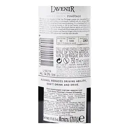 Вино L'Avenir Single Block Pinotage rouge 2019 червоне сухе 14% 0,75 л - мініатюра 5