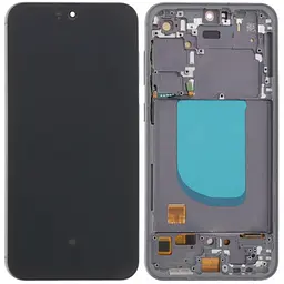 Дисплей Samsung S711 Galaxy S23 FE чорний, OLED (Small LCD) з рамкою сірого кольору, Graphite