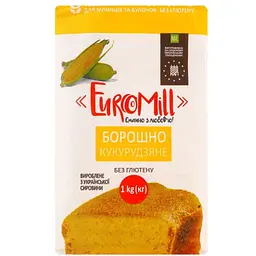 Борошно кукурудзяне тонкого помолу EuroMill 1 кг 