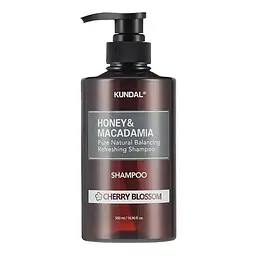 Шампунь відновлюючий "Вишневий Цвіт" 500 мл Kundal Honey & Macadamia Nature Shampoo Cherry Blossom - мініатюра 1