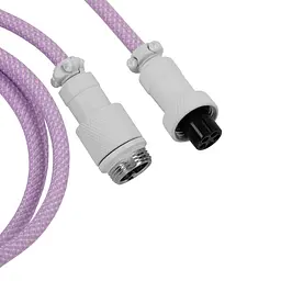Кабель Keychron USB-A/USB-C > USB-C заряджання/синхронізації, 1.36м, Type-C, Coiled Aviator, фіолетовий - мініатюра 3