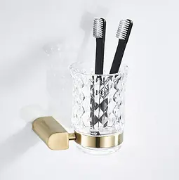 Склянка для зубних щіток Rea 322224B brushed gold REA-77040, Золотий - мініатюра 4