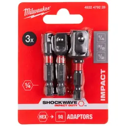 Адаптер для інструменту Milwaukee 1/4" HEX на квадрати 1/4", 3/8", 1/2" (4932479228) - мініатюра 3