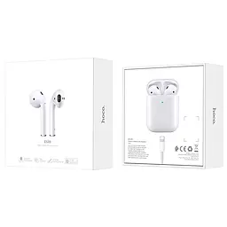 Бездротові навушники Hoco ES39 TWS з функцією бездротової зарядки, Bluetooth 5.3, з мікрофоном, білі - мініатюра 4
