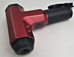 М'язовий масажер для тіла ручний 220V портативний 4 насадки Fascial Gun RF-709 червоний - мініатюра 4