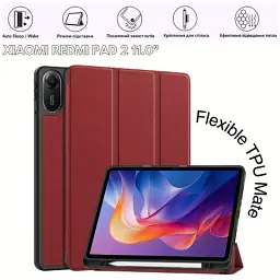 Чохол до планшета BeCover Flexible TPU Mate Xiaomi Redmi Pad 2 11.0" Red Wine (715601) - мініатюра 5