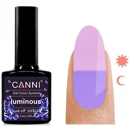Гель-лак Canni Luminous №812, 7.3 мл бузковий/яскравий аметист - мініатюра 2
