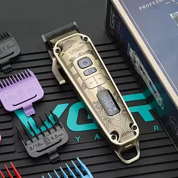 Машинка для стрижки волосся VGR V-005 акумуляторна 8 насадок 2600mAh 8W Gold - мініатюра 3