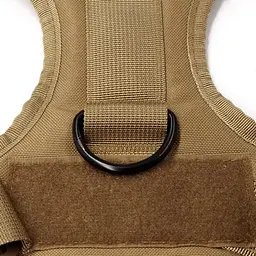 Шлейка для собак Tactical K9, металева пряжка фастекс і система MOLLE, Коричнева S - мініатюра 6