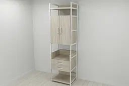Шафа Гардероб Уні секція 5 серії Конект Ferrum-decor 220x60x50см Білий метал ДСП Дуб Сонома 32 мм (FRD-104521) - мініатюра 7