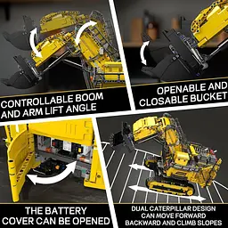 Конструктор Mould King Кар'єрний екскаватор Liebherr R 9800 Yellow (17070) [160311] - мініатюра 10