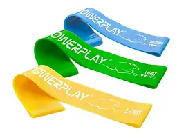 Гумки для фітнесу (стрічка-еспандер) PowerPlay 4113 Mini Power Band Set набір із 3 шт (опір 1-10 кг) (PP_4113_3in_Y/G/B)