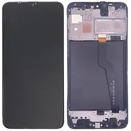 Дисплей Samsung A105FN Galaxy A10 Dual Sim/M105 чорний, OEM (In-Cell), з рамкою