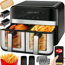 Аэрофритюрница двухкамерная Lehman Taste 9л WiFi