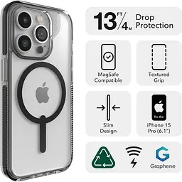 Оригінальний протиударний чохол Gear4 Crystal Palace MagSafe для iPhone 15 Pro MAX - мініатюра 2