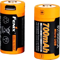 Акумуляторна батарея Fenix ARB-L16-700UP 16340 700 mAh Li-ion Micro USB - мініатюра 2